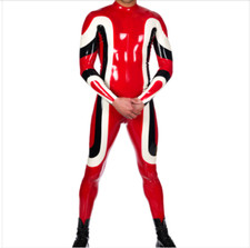 Latex Rubber Gummi Ganzanzug Anzug Catsuit Suit Herrenmode enge Uniformen S-XXL