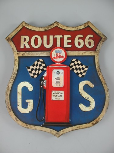 Blechschild route - "route, 66"