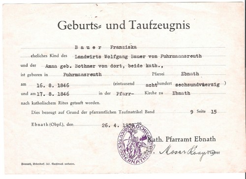 Original geburtszeugnis - geburtszeugnis, u