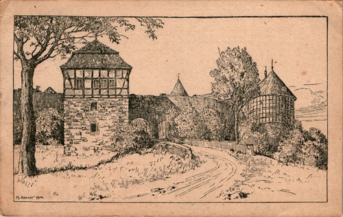 Feder gruss aus - ak,
