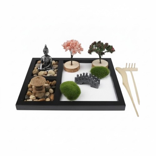 Zen garten mit buddha figur - zen-garten,