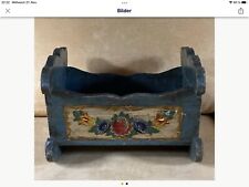 Antike Puppenwiege Puppenbett Holz Bauernmöbel Kinderzimmer Vintage alt bemalt 