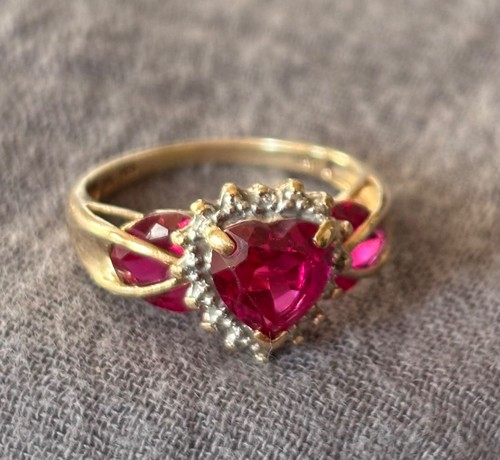 Karat gold herz rubin - karat,