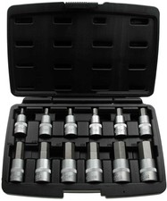 12 x Innensechskant Einsätze Nuss Steckschlüsseleinsatz Stecknuss 5-22 mm, 1/2"