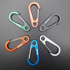 Karabinerhaken Karabiner 6x Alu Schnapphaken Ursuz 4,5 cm Bunt EDC Schlüsselring