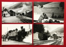 4 x Eisenbahn Foto Dampflok BR
