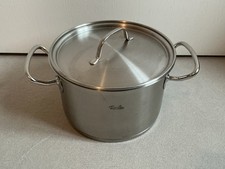 Fissler hoher Kochtopf aus Edelstahl 20 cm Durchmesser mit Deckel