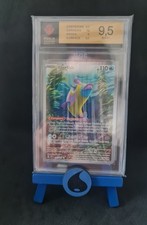 Knirfisch Deutsch 200/191?Pokémon Karte mit Karte Stand in Holz mit Magnet ?