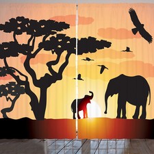 Elefant Rustikale Gardine