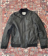 CHEVIGNON BIKER RETRO VINTAGE LEDERJACKE SCHWARZ CASUAL GR. L