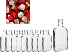 Leere 200ml Glasflaschen für Likör/Schnaps - Taschenformat zum Befüllen