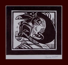 Original Linoldruck von