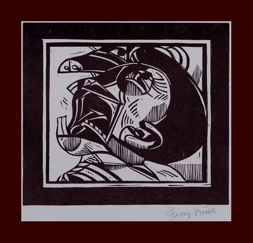 Original linoldruck von - linoldruck,