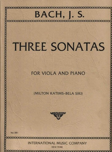 Bach drei viola bein sonaten - -,