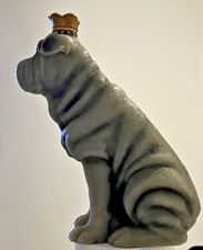 Kerze Faltenhund Rasse Shar Pei Hund grau ca. 25 cm hoch Deko aus Wachs