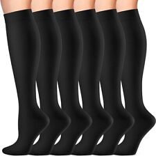 6Paar Sport Kompressionsstrümpfe Stützstrümpfe Reisestrümpfe Kniestrümpfe Unisex