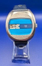 Vintage Scheibenuhr Jump Hour