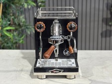 WEGA W MINI CLASSIC 1 GRUPPE KAFFEEMASCHINE SCHWARZ & HOLZAKZENTE - GEBRAUCHT