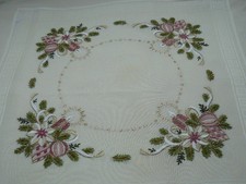 Kreuzstich Stickbild Weihnachten Tischdecke Nadelmalerei Handarbeit fertig