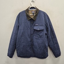 Patagonia Isthmus Pile Blue Navy Overshirt Hemd Jacke Größe Herren Large