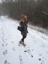 Parka Dunkelgrün Gefüttert