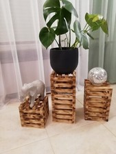 Holzsäule 3er Set Holz Säule