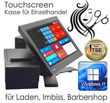 KASSE LADEN IMBISS FRISEURSALON 15" 39cm TOUCHSCREEN DRUCKER WINDOWS 11 TSE KA32