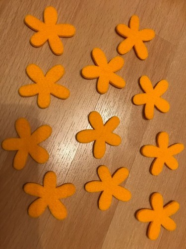 Filz blumen orange tischdeko - filz,