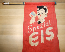 Spezial Eis Fahne Eisfahne, Stoff, Oldtimer, (Wien Fahnenfabrik)