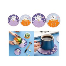 Cartoon-Katzen-Untersetzer