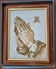 Stickerei "Betende Hände" mit