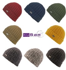 Kusan Rippstrick Wolle Beanie Mütze - Docker - Fischer - Erwachsene