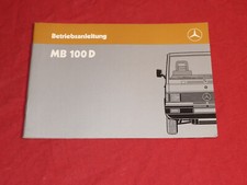 Betriebsanleitung Mercedes MB 100 D , Transporter 
