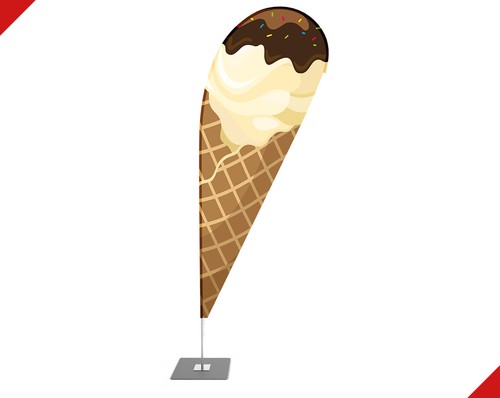 Beachflag eis eisdiele - –,