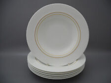 Hutschenreuther 6 Suppenteller BALLERINE ARABESQUE Goldrand Bone China