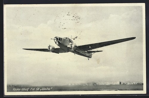 Flugzeug focke wulf 58 - ak,