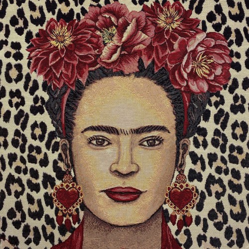 Deko stoff gobelin frau blumen - stoff,