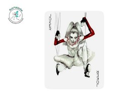 Anstecker Spielkarte Jocker Erotik Frau Provokant Glücksbringer Vintage Rarität