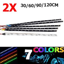 2PCS 30/60/90/120cm Biegbare LED Streifen Streifen Licht Motorrad Innen Neon