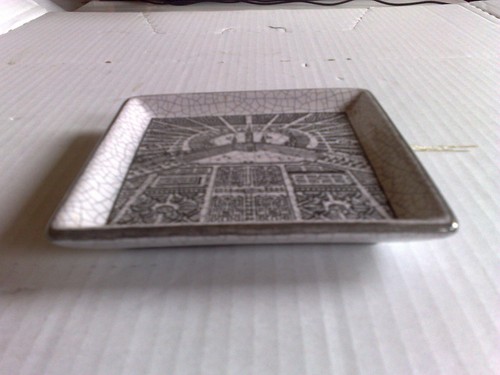 Porzellan wandteller grau - porzellan,