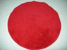 Badematte  Badteppich Teppich-Vorleger  rund (60 cm) rot