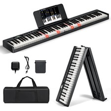 Digital E-Piano 88 Tasten Keyboard Kinder Klavier Pedal 128 Rhythmen, 128 Töne