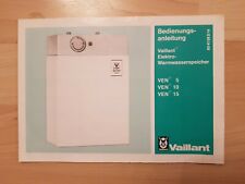 Bedienungsanleitung Vaillant 804108D14 Elektro- Warmwasserspeicher VEN 5 10 15