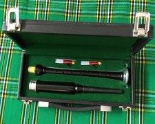 Scottish Practice Chanter Rosewood Black Silver mount with Carrying Case Dudelsack