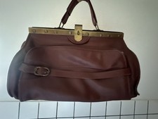 Arzttasche Hebammentasche Echt Büffelleder Hohe Qualität Hand Messing Verschluss