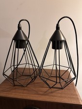 2 Hängelampen Industrial Style einflammig Metall Lampenschirm über Esstisch