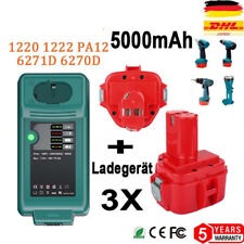 3X 5000mAh PA12 Akku Für Makita 12V 1200 1220 1201 1222 1233 1234 6270D 6271D BH
