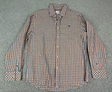 Mustang Herrenhemd Hemd regular fit Langarm Gr. M orange kariert #660