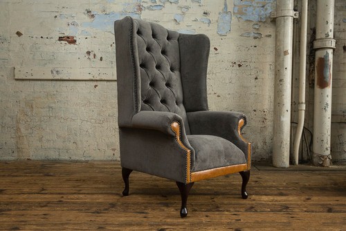 Chesterfield samt sessel - chesterfield,