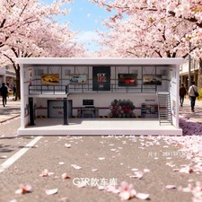Diorama garage model led - garage,